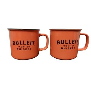(2) Bulleit Bourbon Frontier Whiskey Branded Mugs